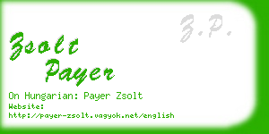 zsolt payer business card